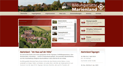 Desktop Screenshot of bildungsstaette-marienland.de
