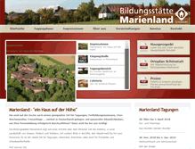 Tablet Screenshot of bildungsstaette-marienland.de